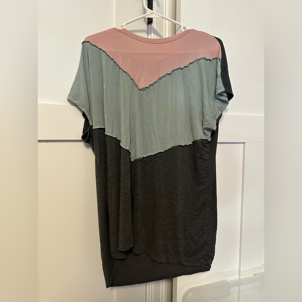 HEIMISH USA Tri-Color Short Sleeve Tee - Pink, Blue, Black